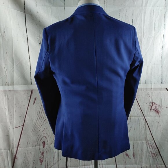 Jos A Bank 1905 The New Tradition Custom Made 41L Wool 2 Button Blue Suit Blazer - Picture 6 of 13